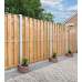 Hout-betonschutting wit/grijs i.c.m. douglas 19-planks tuinscherm